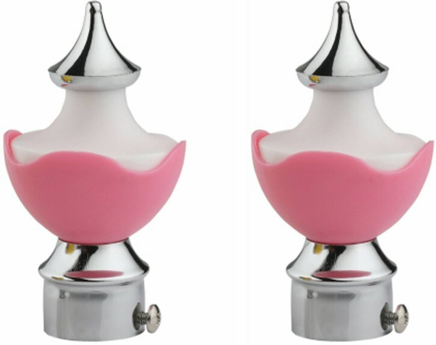 Pink-Silver Lotus ChromeEbony Curtain Rod Bracket