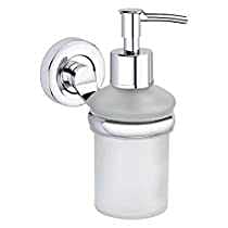 GlassCarft with Stainless-steel bathroom accessory Glass tumbler, soap dish, soap dispenser  (Pack of 3)