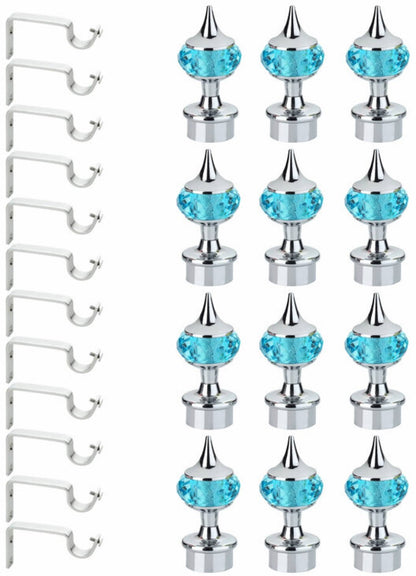 AquaSilver Curtain Hardware Set - Pack of 24