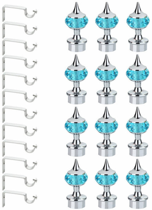 AquaSilver Curtain Hardware Set - Pack of 24