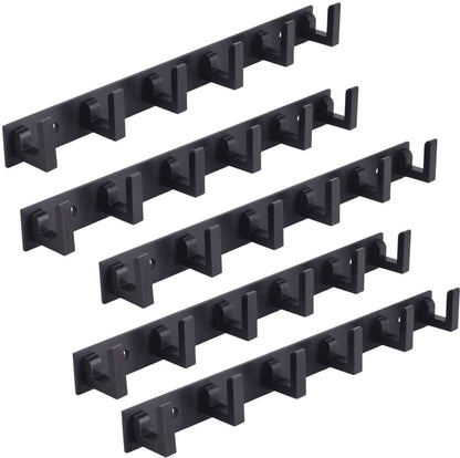 Extra Long Dark Black StainlessSteel Night Shine 6-Pin Hook Rail