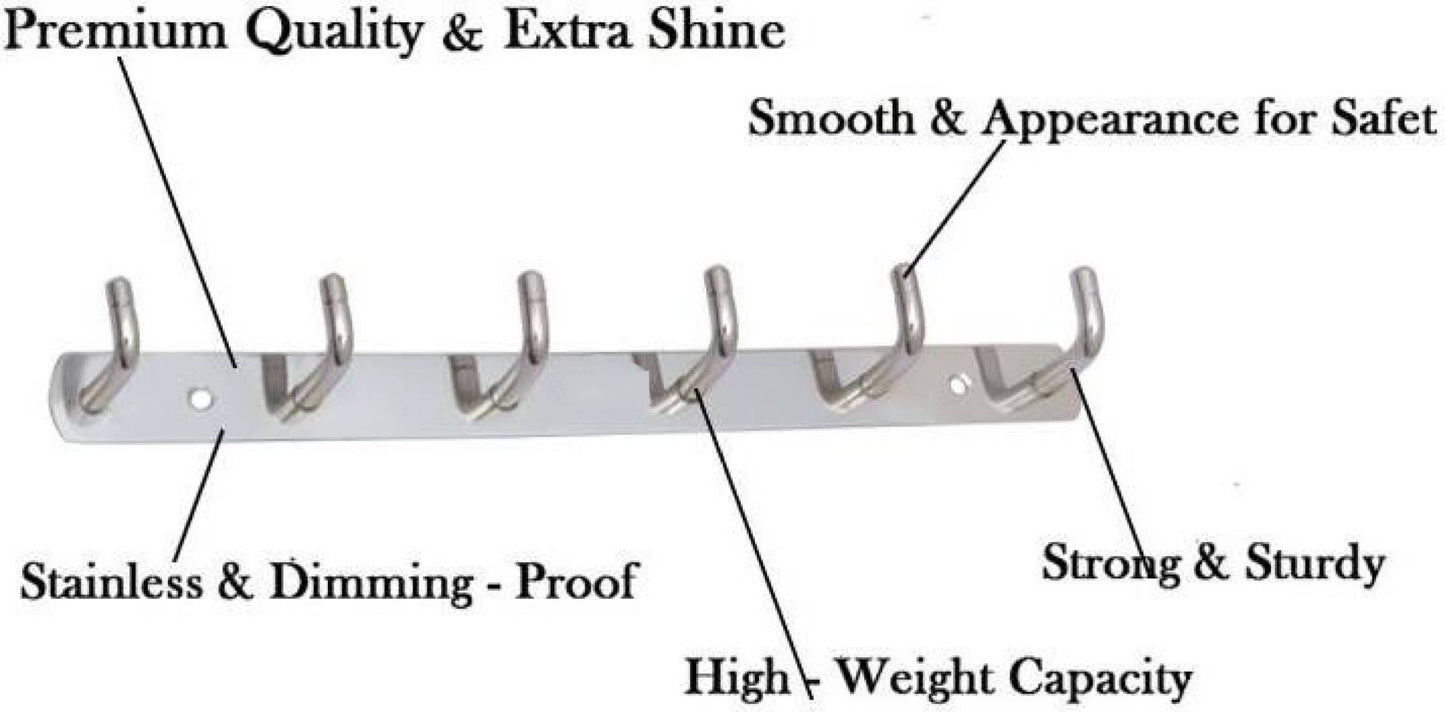 SilverArc Elegance 6 Pin Stainless Steel Hook Rail