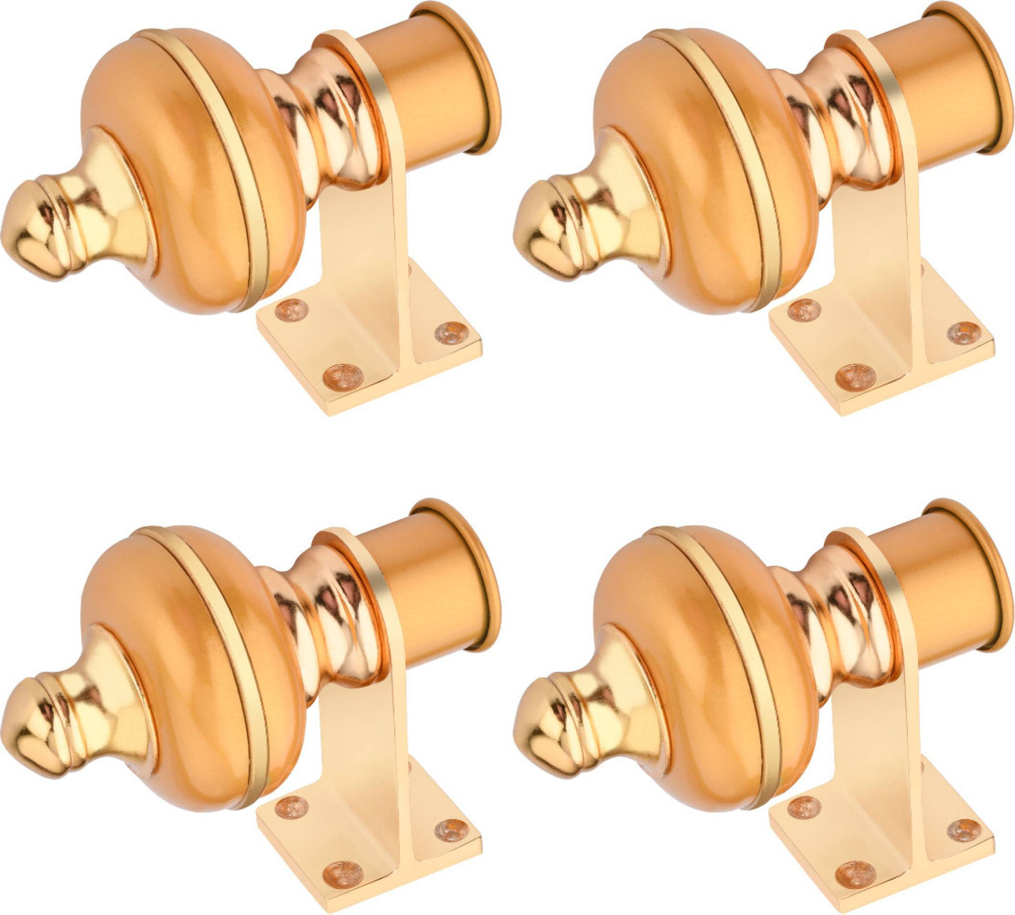 GoldenCraft Beige-Yellow Curtain Rod Bracket