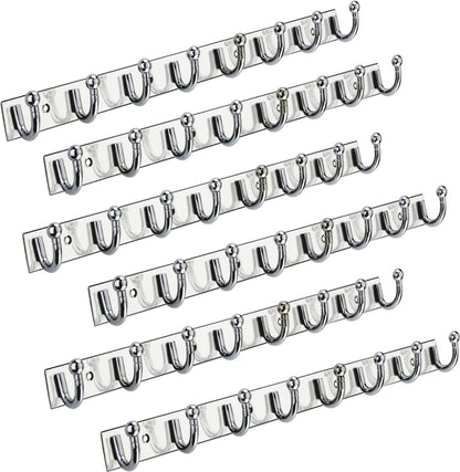 Point SoftEdge StainlessSilver Steel 8-Pin Hook Rail