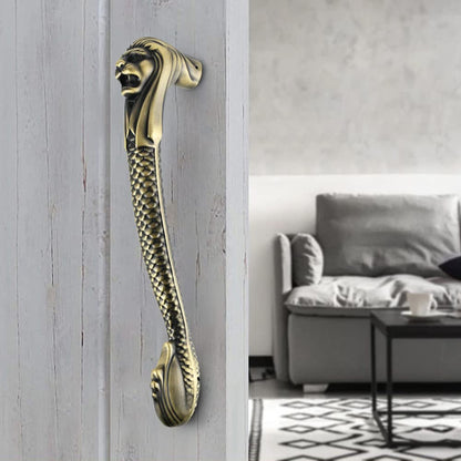 Harigario Lion Shape Main Door Handle Brass Finish" by Harigarian is "Royal LionKnob Aluminium Door Handle