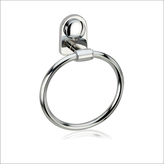 Sleek SteelElegance Towel Ring-Single Pack