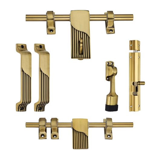 Copy of Flame Style Latch Single Kit Full Fitting Set Zinc Door Handle