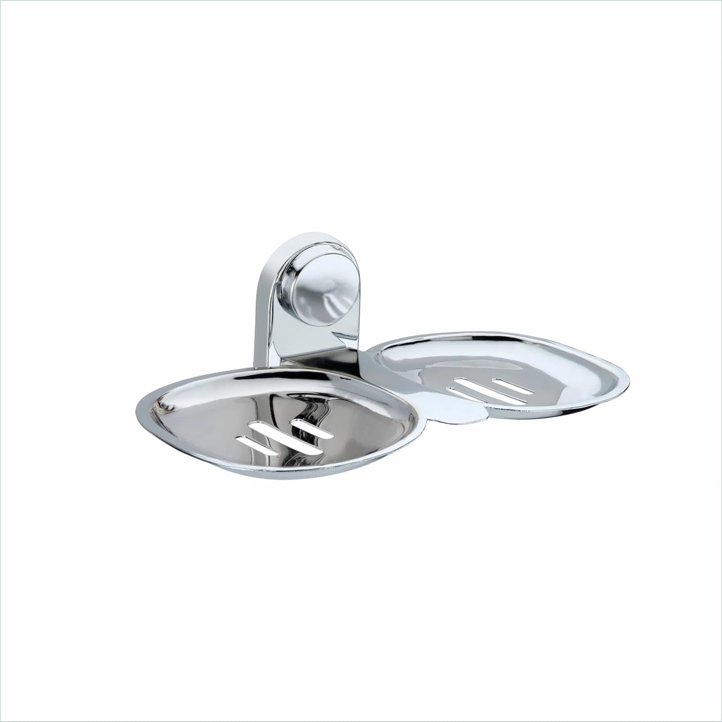 Stainless Steel Dual Round Soap Dish Set