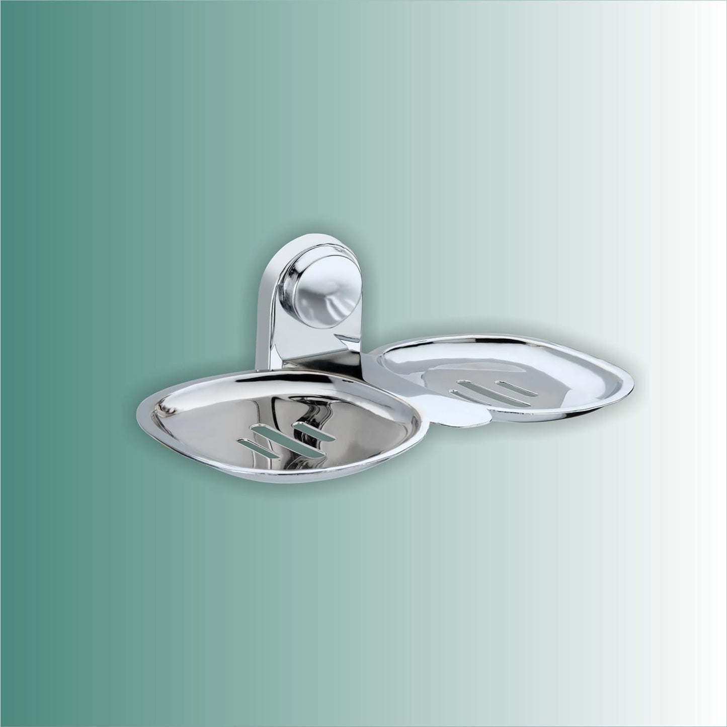 Stainless Steel Dual Round Soap Dish Set