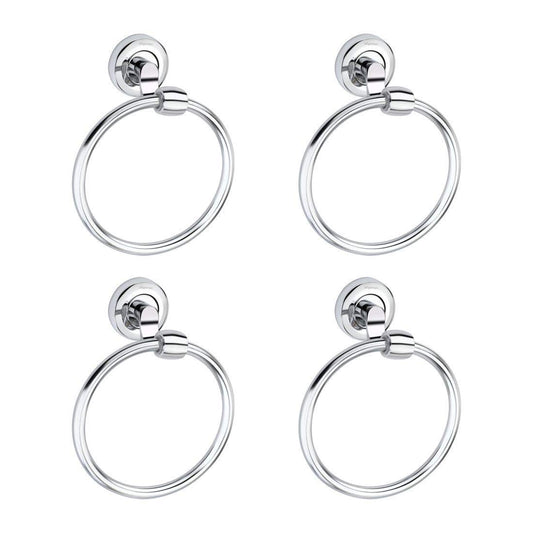 QuadPack SilverStainless Steel Towel Rings