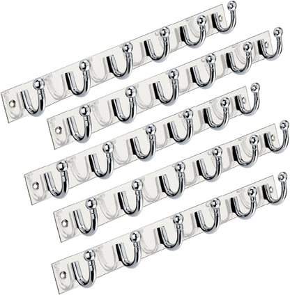 Point SoftEdge StainlessSilver Steel 6-Pin Hook Rail