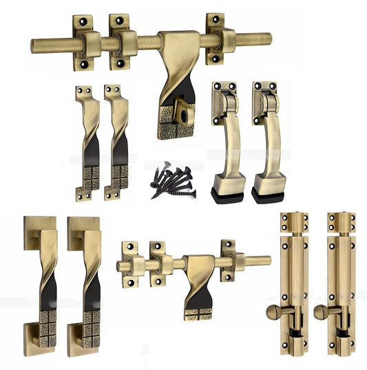 Square Box Design Aluminum Single Door Fittings Set/Hardware Accessories Kit