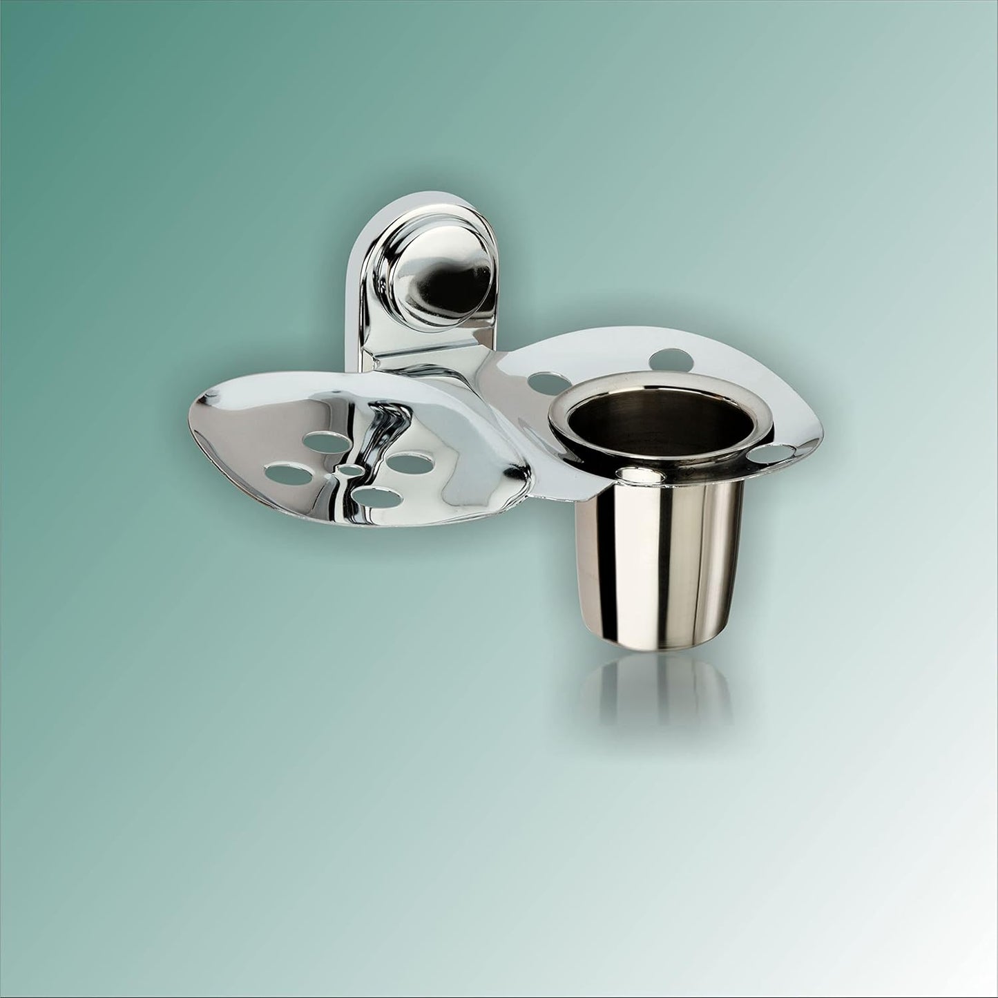 Stainless Steel Soap Dish with Glass Holder for Bathroom