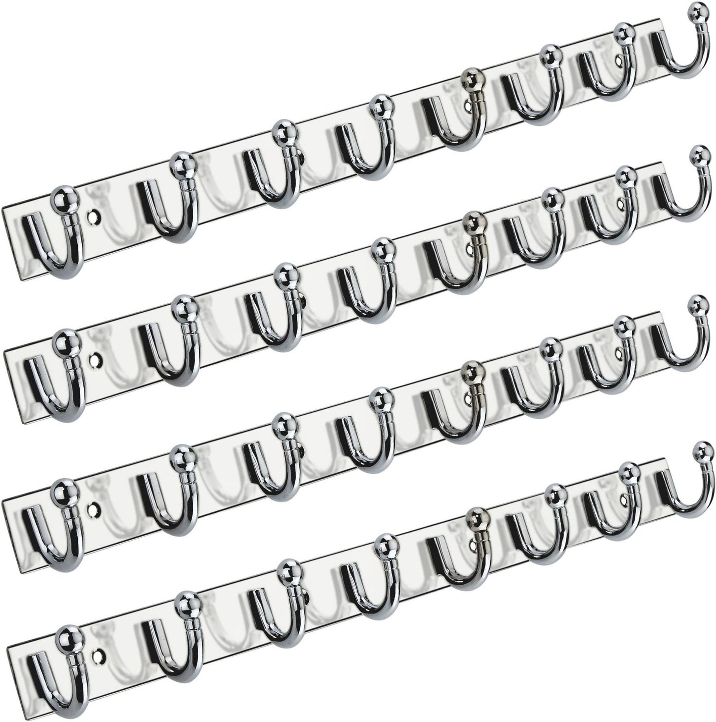 Point SoftEdge StainlessSilver Steel 8-Pin Hook Rail