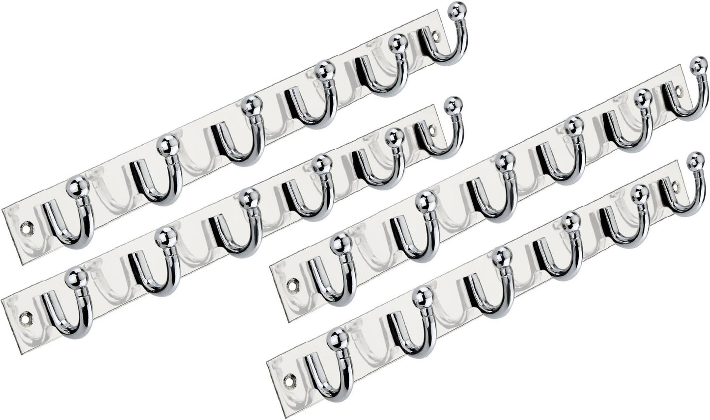 Point SoftEdge StainlessSilver Steel 6-Pin Hook Rail