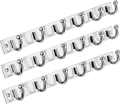 Point SoftEdge StainlessSilver Steel 6-Pin Hook Rail