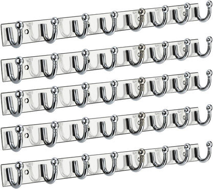 Point SoftEdge StainlessSilver Steel 8-Pin Hook Rail