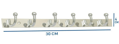 SoftPoint StainlessSilver 6-Pin Hook Rail