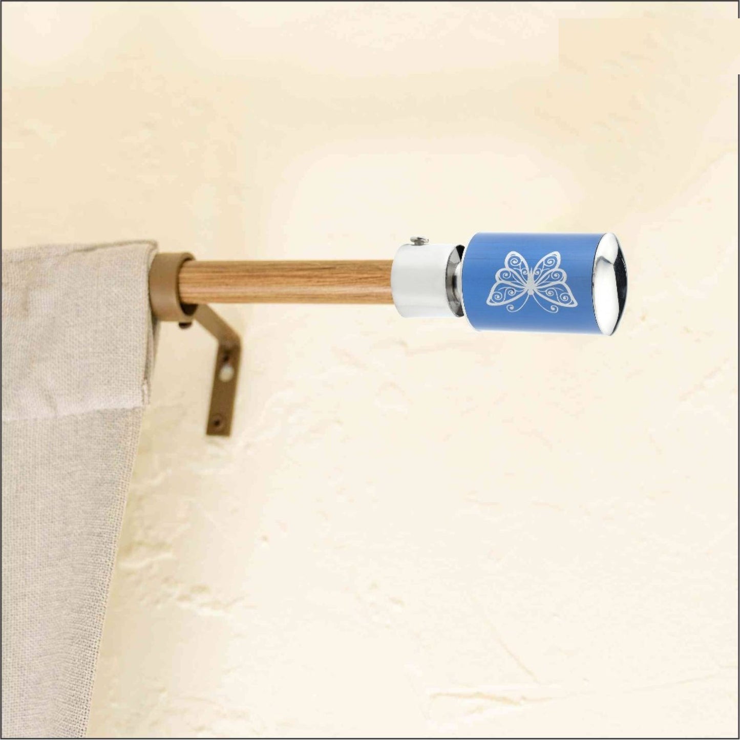 Blue Shine Butterfly Glow Curtain Rod Bracket-Pack of 10