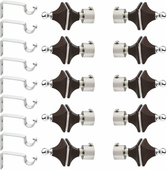 Eclipse SilverBlack curtain Rod Bracket