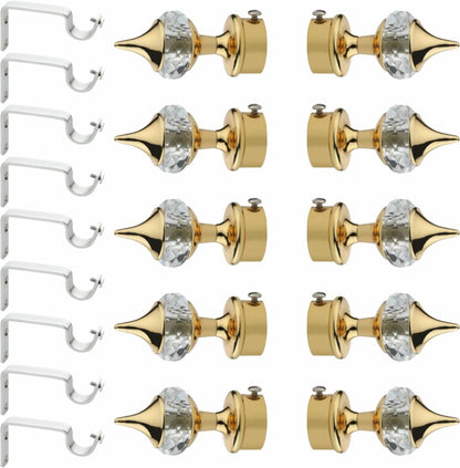 Stainless Gold Diamond Curtain Rod Support