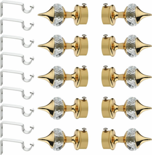 Stainless Gold Diamond Curtain Rod Support