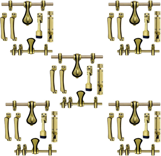 Tie Door Kit imperial Brass Handle Ensemble