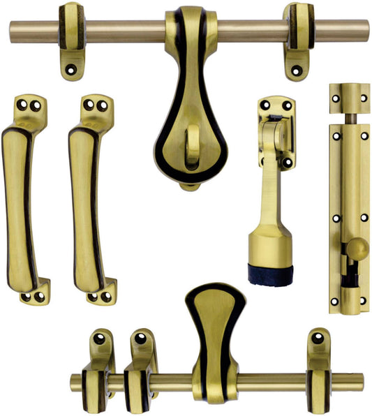 Tie Style Single Kit Full Fitting Set Zinc Door Handle