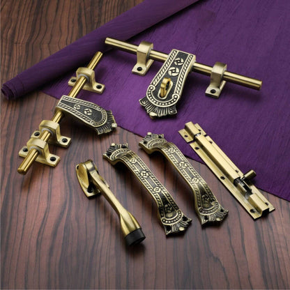 Maharaja Door kit with Heritage Brass Door Handle Collection- Pack of 1