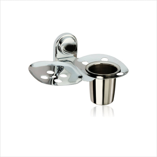 Stainless Steel Soap Dish with Glass Holder for Bathroom