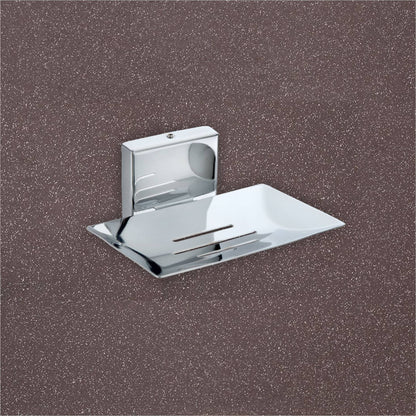 Stainless Steel Silver Elegance Square Soap Dish