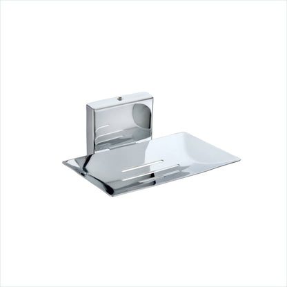 Stainless Steel Silver Elegance Square Soap Dish